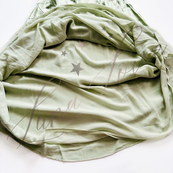 FOR LOVE & LEMONS Jewel Maxi Dress In Sage (size M) NWT - Picture 8 of 15